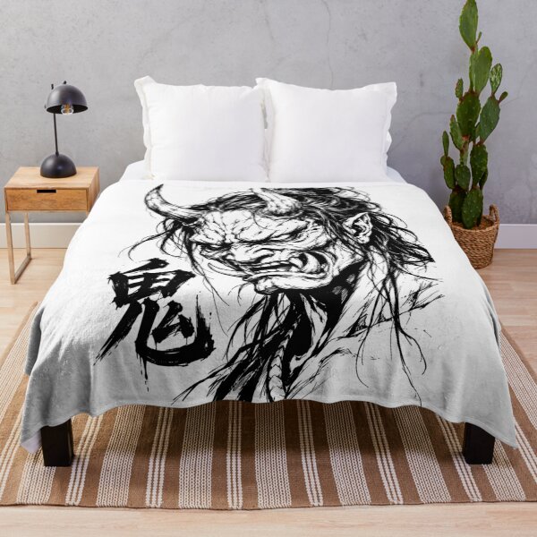 Item preview, Menacing Oni Demon Ink Portrait designed and sold by bapupa.