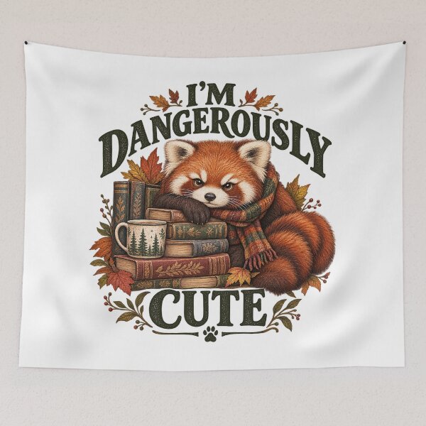 Item preview, Small Fluffy Dangerous – Cute Red Panda Book Lover designed and sold by Scarlett-Goods.