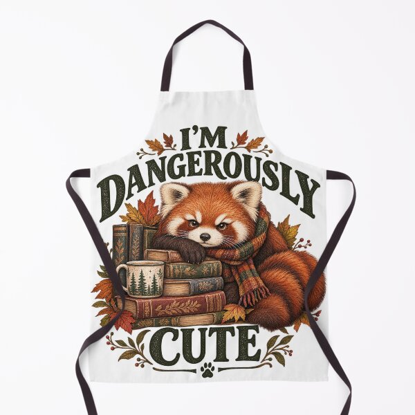 Item preview, Small Fluffy Dangerous – Cute Red Panda Book Lover designed and sold by Scarlett-Goods.