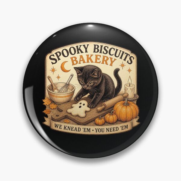 Item preview, Spooky Biscuits Black Cat Halloween Bakery designed and sold by ArtbySunRaeer.