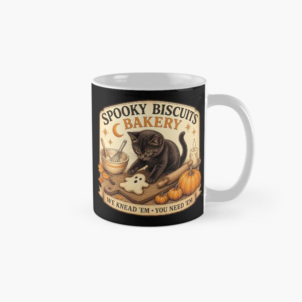 Item preview, Spooky Biscuits Black Cat Halloween Bakery designed and sold by ArtbySunRaeer.