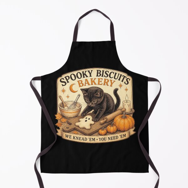 Item preview, Spooky Biscuits Black Cat Halloween Bakery designed and sold by ArtbySunRaeer.