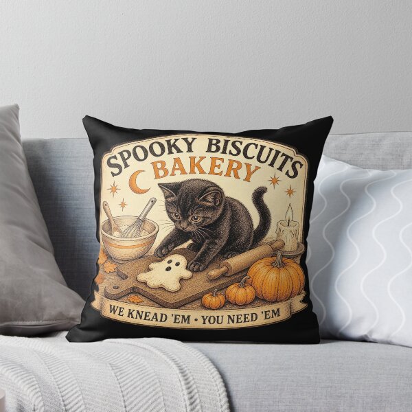 Item preview, Spooky Biscuits Black Cat Halloween Bakery designed and sold by ArtbySunRaeer.