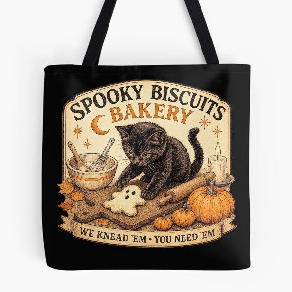 Item preview, Spooky Biscuits Black Cat Halloween Bakery designed and sold by ArtbySunRaeer.