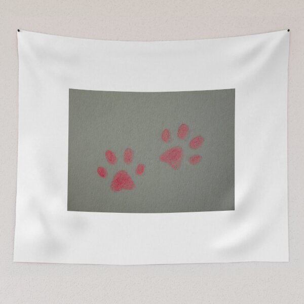 Item preview, Hand Drawn Pink Cat Paw Prints designed and sold by onubi.