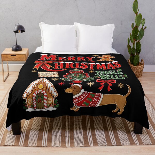 Item preview, Feliz Navidad, Jingle Bells, Dachshund designed and sold by malikrosendo23.