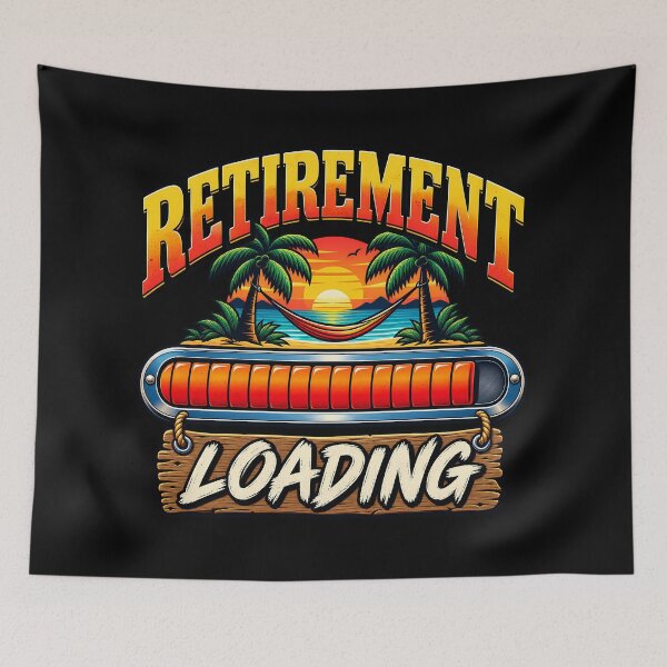 Item preview, Retirement Loading Funny Beach Sunset Palm Trees Retiree  designed and sold by Photo-Sphere101.