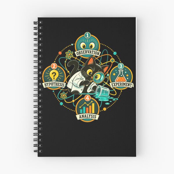 Item preview, Observation Hypothesis Experiment Analysis Scientific Method Scientist Cat designed and sold by FolkGraphics.