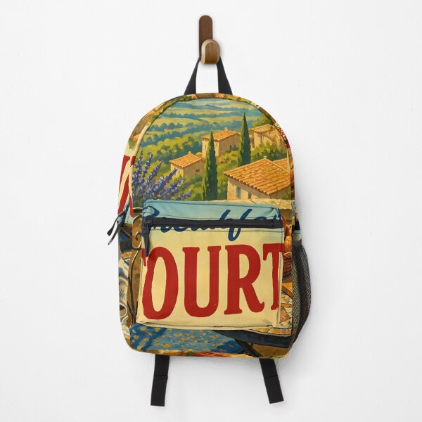 Item preview, Breakfast in Tourtour France – Vintage Travel Poster designed and sold by LSVart.