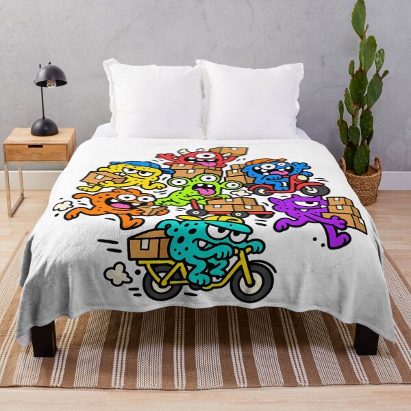 Item preview, Funny Monster Delivery Crew Colorful Doodle Art designed and sold by Thai Vibe Studio.