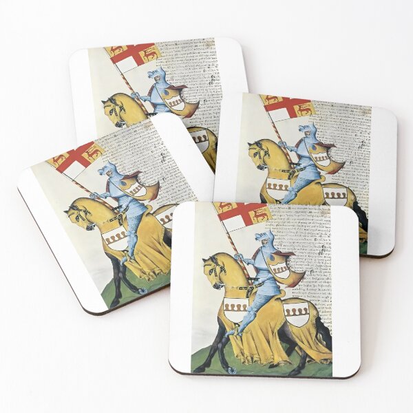 Item preview, Medieval Knight on Horseback Illuminated Manuscript Art designed and sold by FanCThis.