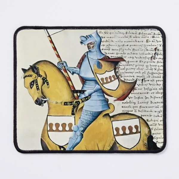 Item preview, Medieval Knight on Horseback Illuminated Manuscript Art designed and sold by FanCThis.
