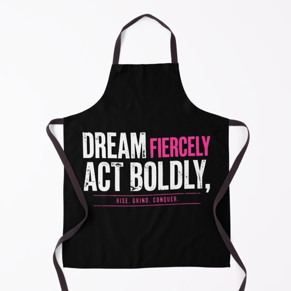 Item preview, Dream Fiercely Act Boldly – Rise Grind Conquer Motivational Typography Design designed and sold by Vibe-Vary.