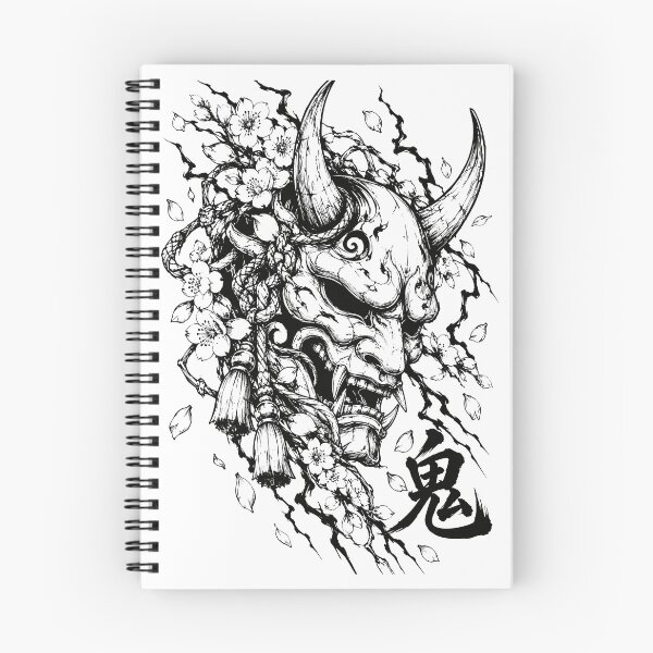 Item preview, Monochrome Oni Mask and Sakura Ink designed and sold by bapupa.