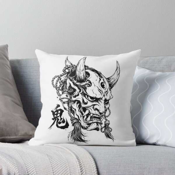 Item preview, Monochrome Oni Mask with Braided Tassels designed and sold by bapupa.
