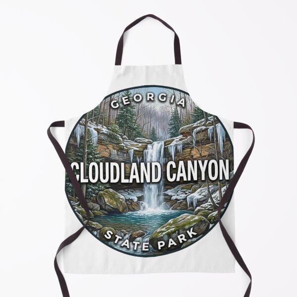 Item preview, Cloudland Canyon State Park Georgia Winter Falls Round Badge Sticker designed and sold by DetourDgn.
