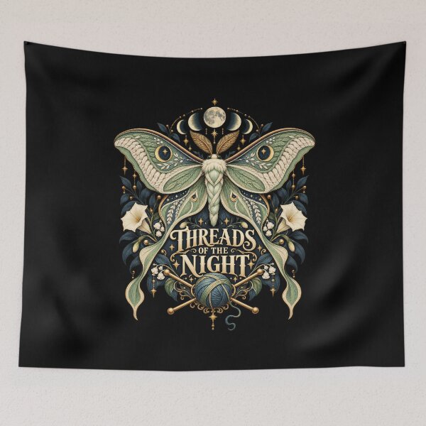 Item preview, Knitting Moth Threads Of The Night designed and sold by Text2tee.