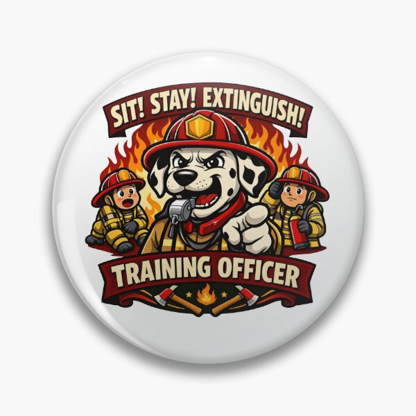 Item preview, Dalmatian Training Officer – Funny Fire Dog Instructor Sticker designed and sold by Timeless Junction.