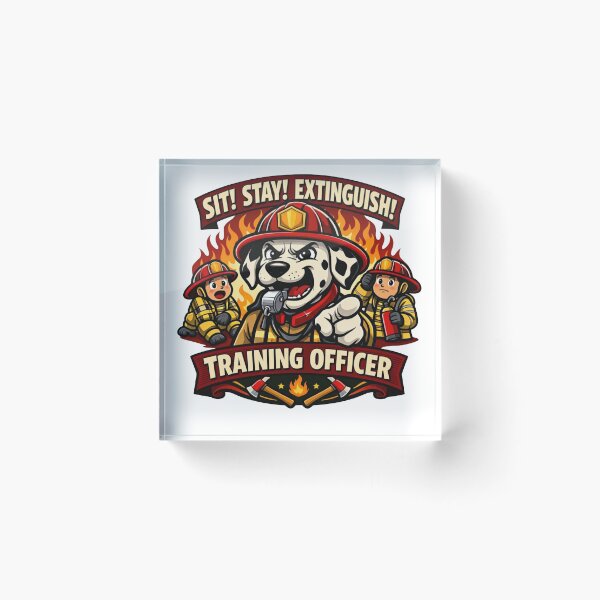 Item preview, Dalmatian Training Officer – Funny Fire Dog Instructor Sticker designed and sold by Timeless Junction.