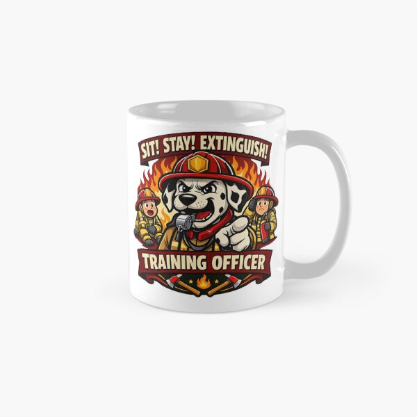 Item preview, Dalmatian Training Officer – Funny Fire Dog Instructor Sticker designed and sold by Timeless Junction.