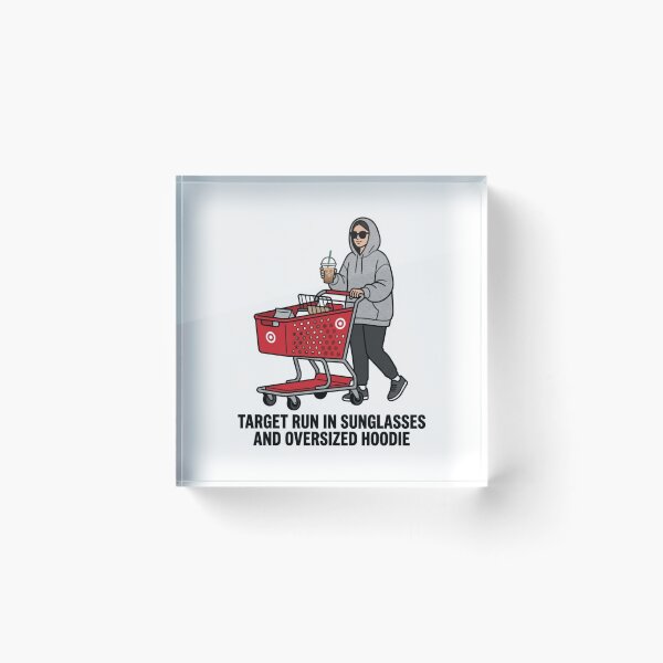Item preview, Target Run In Sunglasses And Oversized Hoodie Cozy Retail Therapy Humor designed and sold by raedattia.