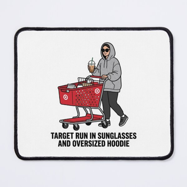 Item preview, Target Run In Sunglasses And Oversized Hoodie Cozy Retail Therapy Humor designed and sold by raedattia.