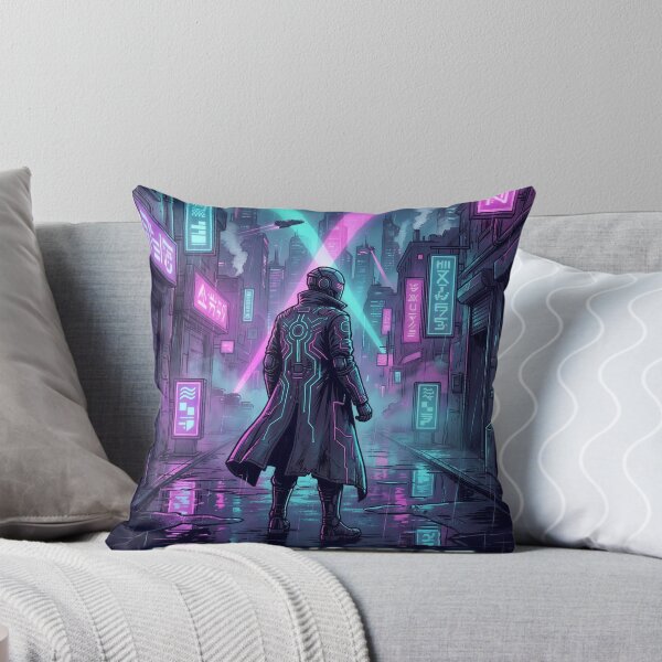 Item preview, Póster del callejón cyberpunk del distrito neón designed and sold by SnazzifyDigital.