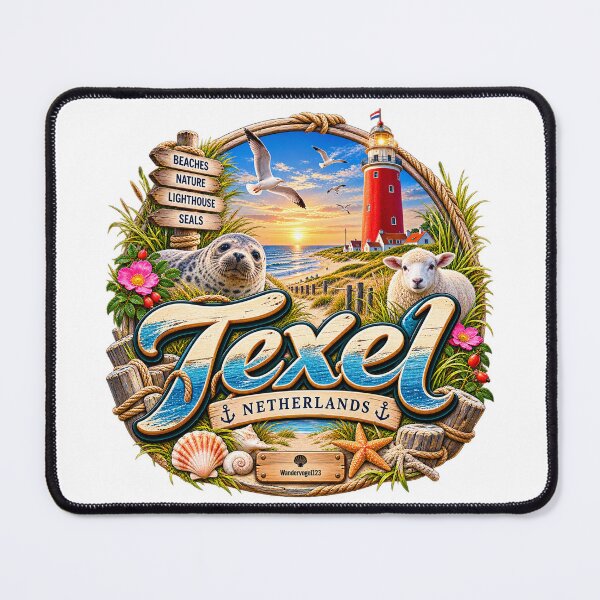 Item preview, Texel Netherlands – Lighthouse, Seal & North Sea Island designed and sold by Wandervogel123.