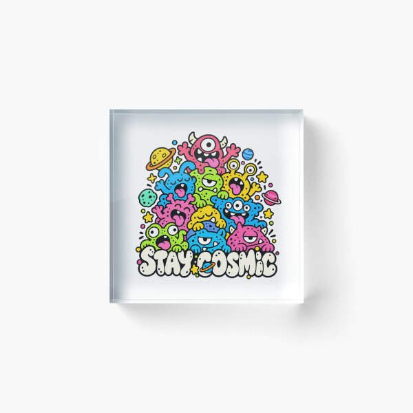 Item preview, Stay Cosmic Cute Space Blob Monster Crew designed and sold by Thai Vibe Studio.