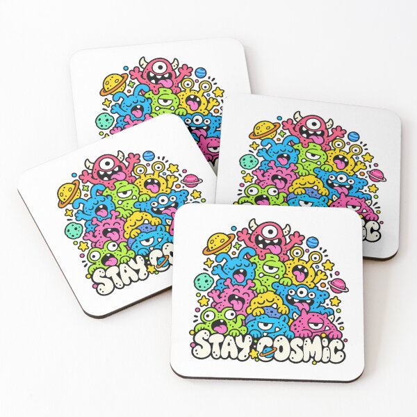 Item preview, Stay Cosmic Cute Space Blob Monster Crew designed and sold by Thai Vibe Studio.