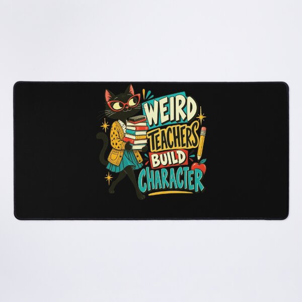 Item preview, Weird Teachers Build Character Teacher Educator Cat Lover Funny School Appreciation designed and sold by FolkGraphics.