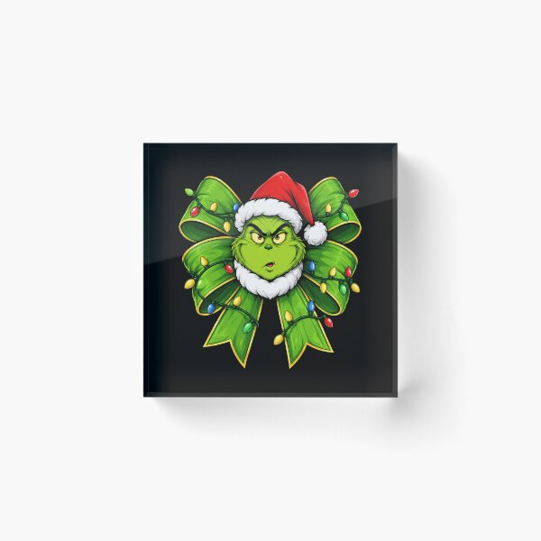Item preview, Green Grinch Monster Santa Hat Big Bow Christmas Lights designed and sold by malikrosendo23.