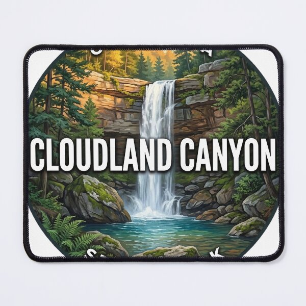 Item preview, Cloudland Canyon State Park Georgia Golden Hour Round Badge Sticker designed and sold by DetourDgn.