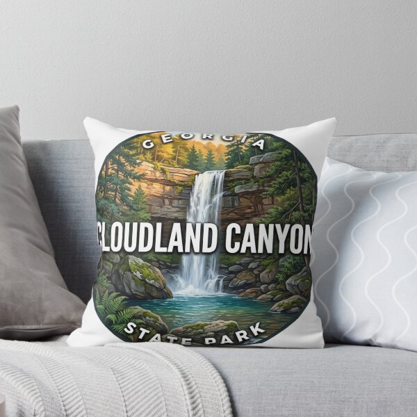 Item preview, Cloudland Canyon State Park Georgia Golden Hour Round Badge Sticker designed and sold by DetourDgn.