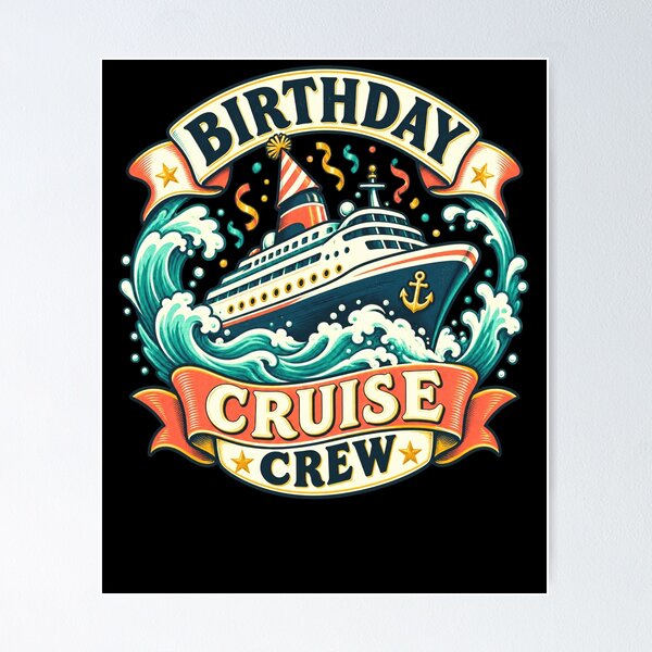 Item preview, Tripulación del crucero de cumpleaños | Viajes para celebraciones en grupo con familiares y amigos designed and sold by FolkGraphics.