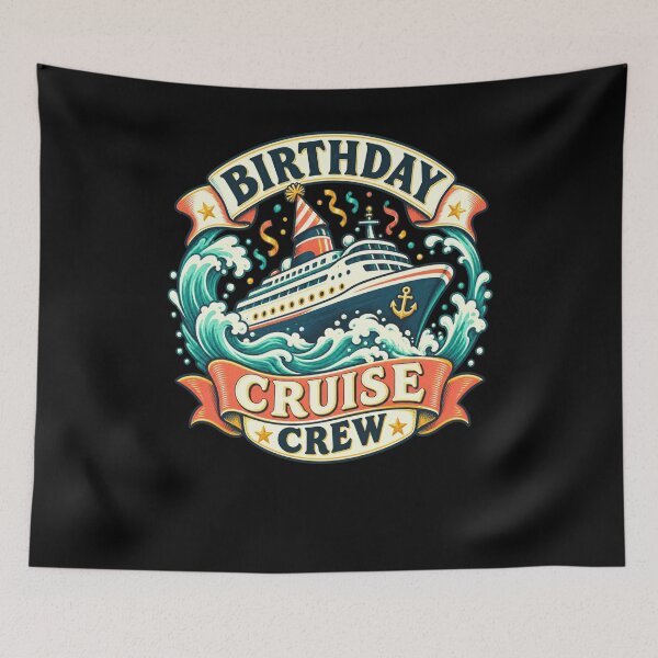 Item preview, Birthday Cruise Crew | Family Friends Group Celebration Travel designed and sold by FolkGraphics.