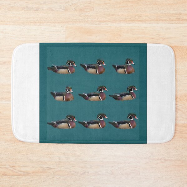 Item preview, Wood Duck – Bold Repeating Waterfowl Pattern designed and sold by Helt-enkelt.