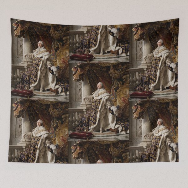Item preview, Portrait of Louis XVI oil on canvas portrait painting by French artist Antoine-François Callet,  1779 3D Re imagining designed and sold by Vintage Designs +.