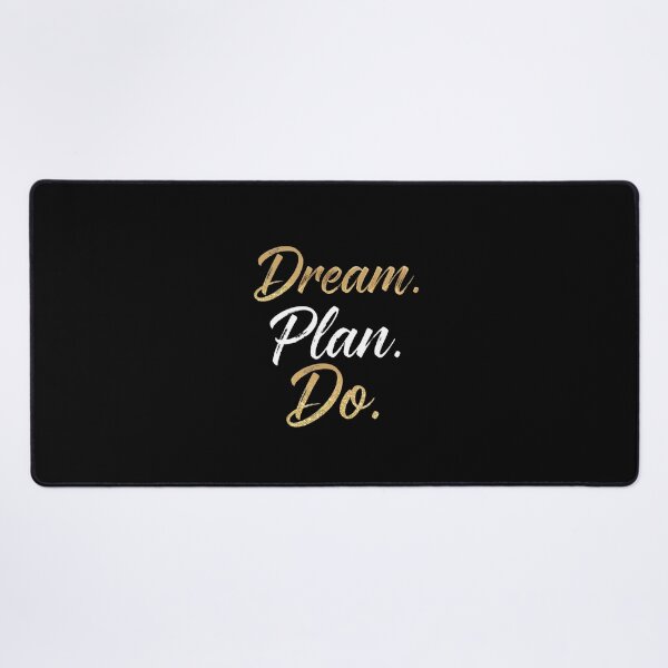 Item preview, Dream Plan Do – Elegant Gold Script Motivational Typography Quote Design designed and sold by Vibe-Vary.
