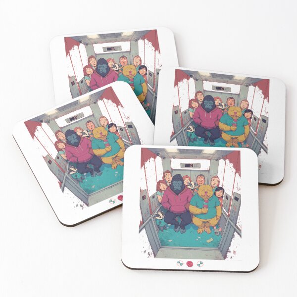Item preview, Zen in the Elevator Funny Animal Chaos Art designed and sold by Whimsy Trail Co.