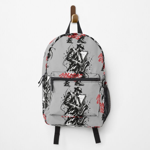 Item preview, Jazz Saxophonist in Black and White Ink Style backgroundless designed and sold by InterStore78.