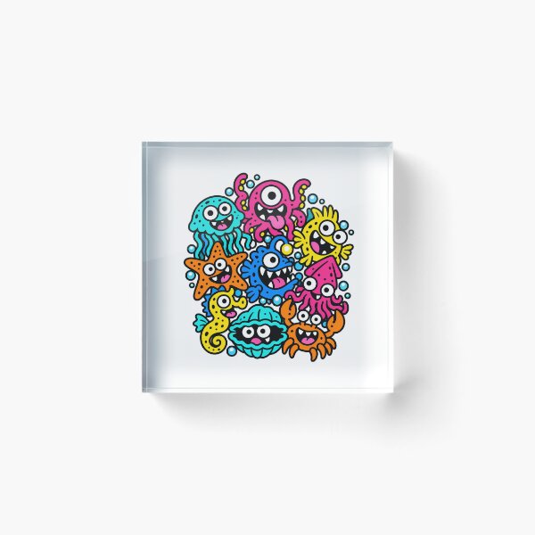 Item preview, Colorful Undersea Weird Creature Monster Collection designed and sold by Thai Vibe Studio.