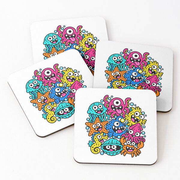 Item preview, Colorful Undersea Weird Creature Monster Collection designed and sold by Thai Vibe Studio.