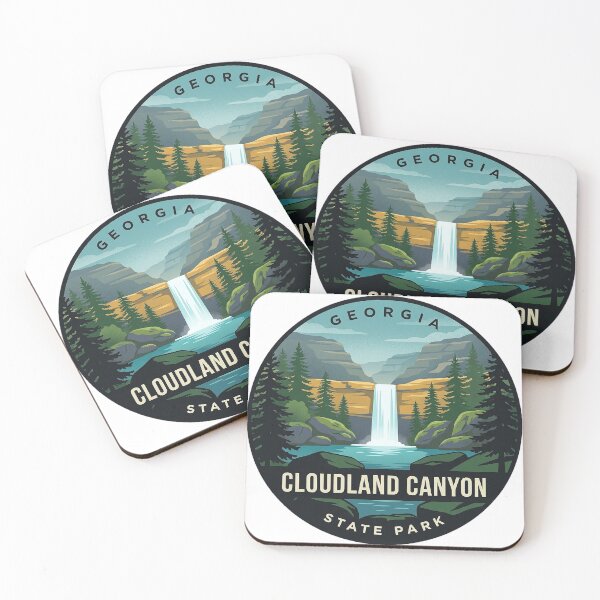 Item preview, Cloudland Canyon State Park Georgia Retro Canyon Vintage Badge Sticker designed and sold by DetourDgn.