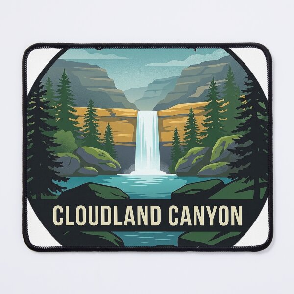 Item preview, Cloudland Canyon State Park Georgia Retro Canyon Vintage Badge Sticker designed and sold by DetourDgn.