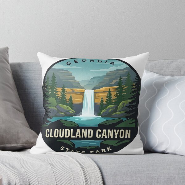 Item preview, Cloudland Canyon State Park Georgia Retro Canyon Vintage Badge Sticker designed and sold by DetourDgn.