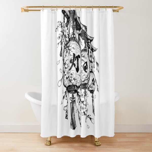 Artikelvorschau, Mit Tinte gewaschene Sakura-Papierlaternen und Torii-Rahmen entworfen und verkauft von bapupa.