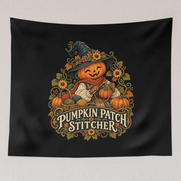 Item preview, Crochet Pumpkin Patch Stitcher designed and sold by Text2tee.