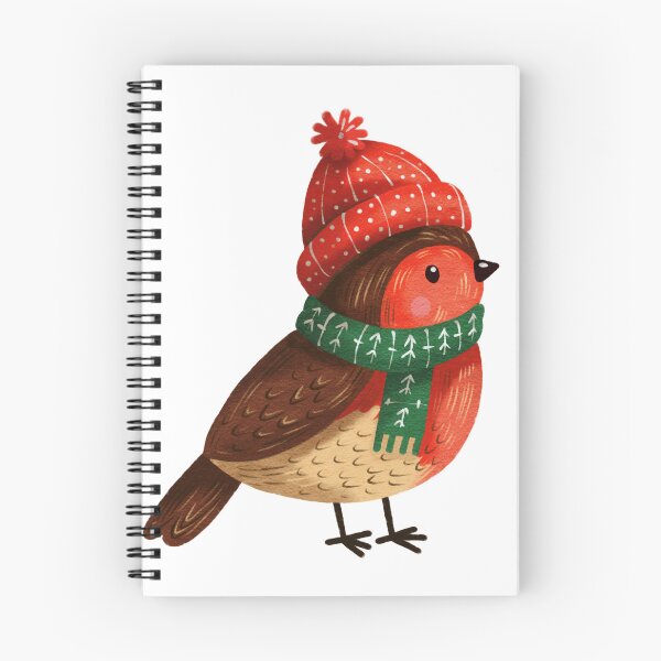 Item preview, Bird wearing a red hat and green scarf standing on a white background designed and sold by Ms. Iryna.