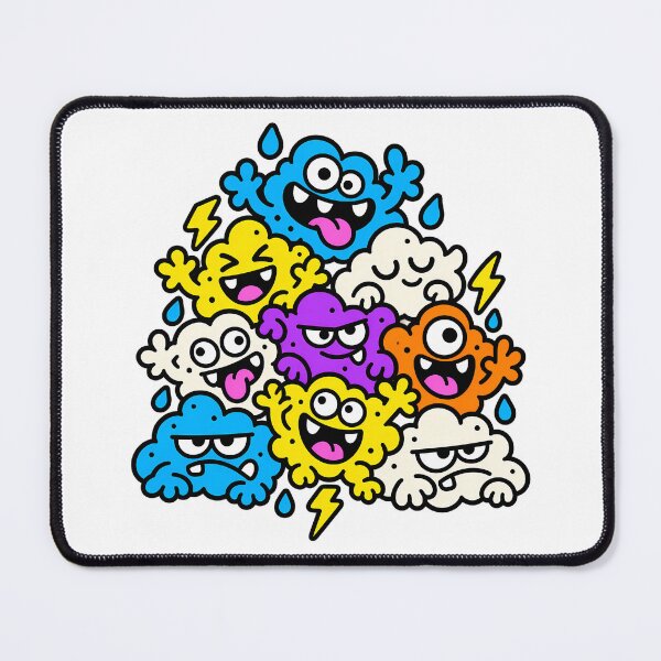 Item preview, Cute Cloud Creatures Funny Weather Monster Crew designed and sold by Thai Vibe Studio.